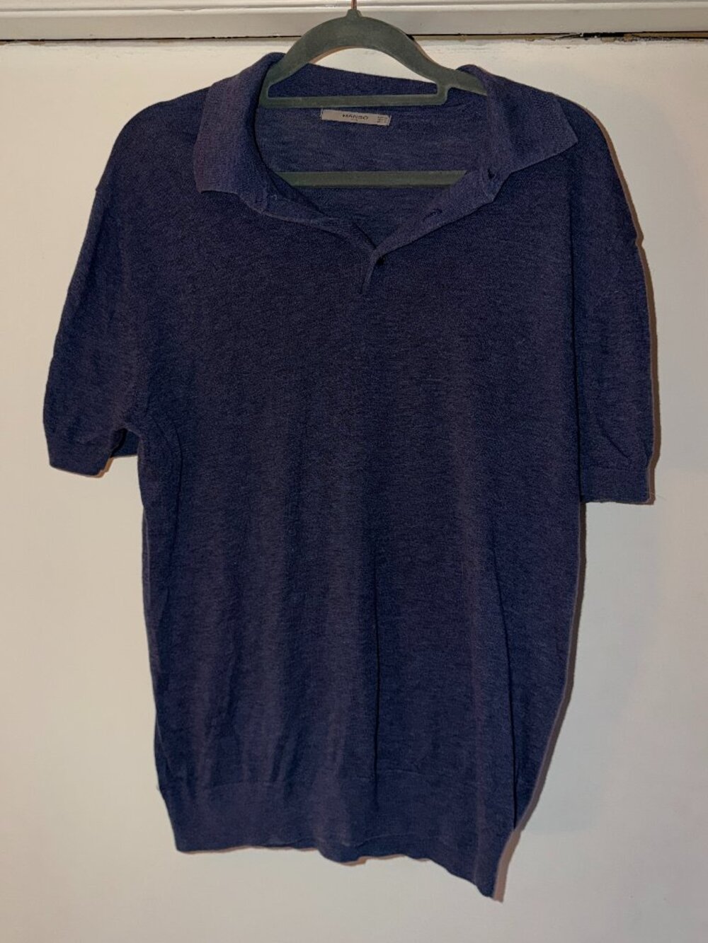Mango Blue Knit Polo